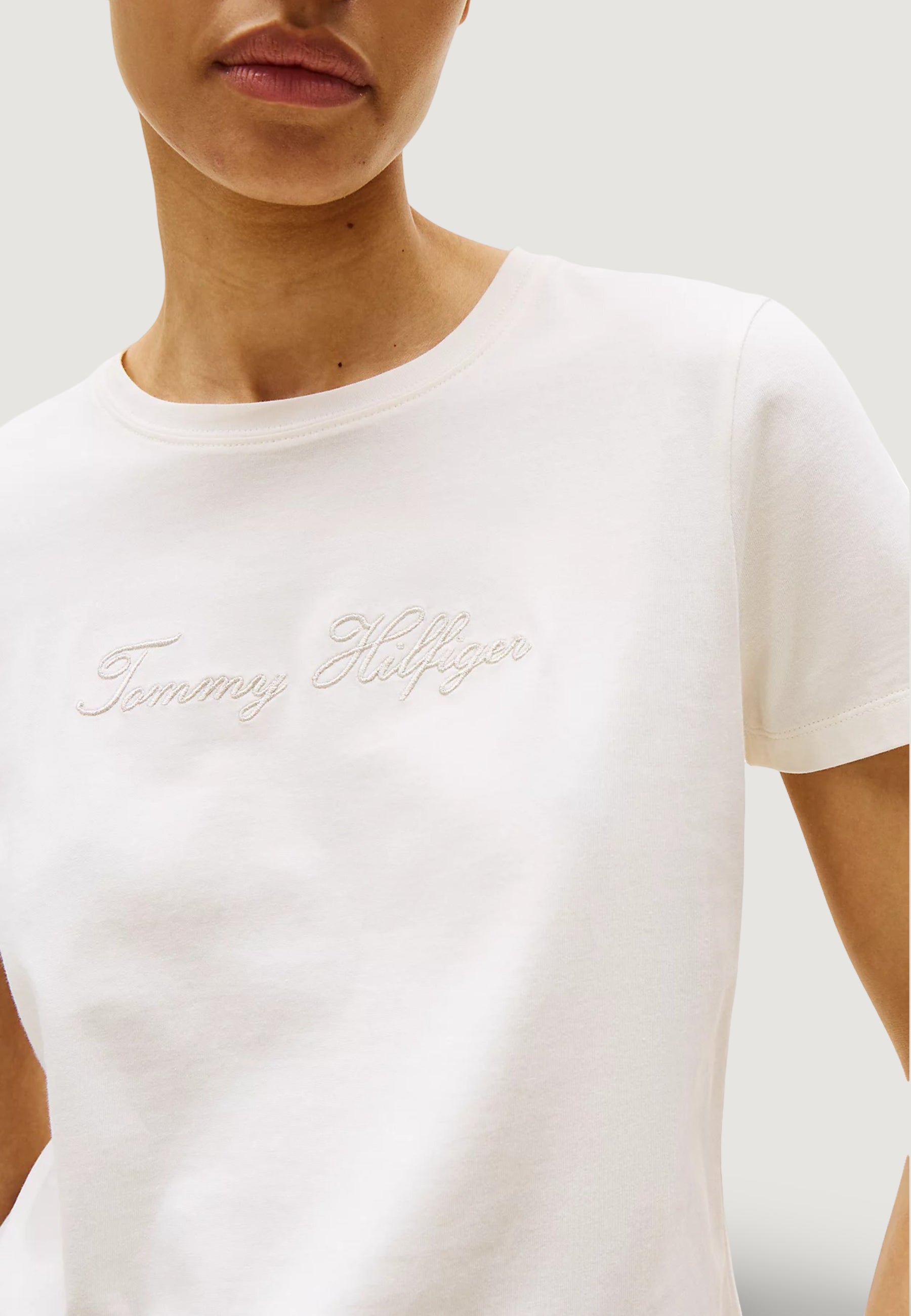 T-shirt Tommy Hilfiger LUREX SCRIPT REG C-N