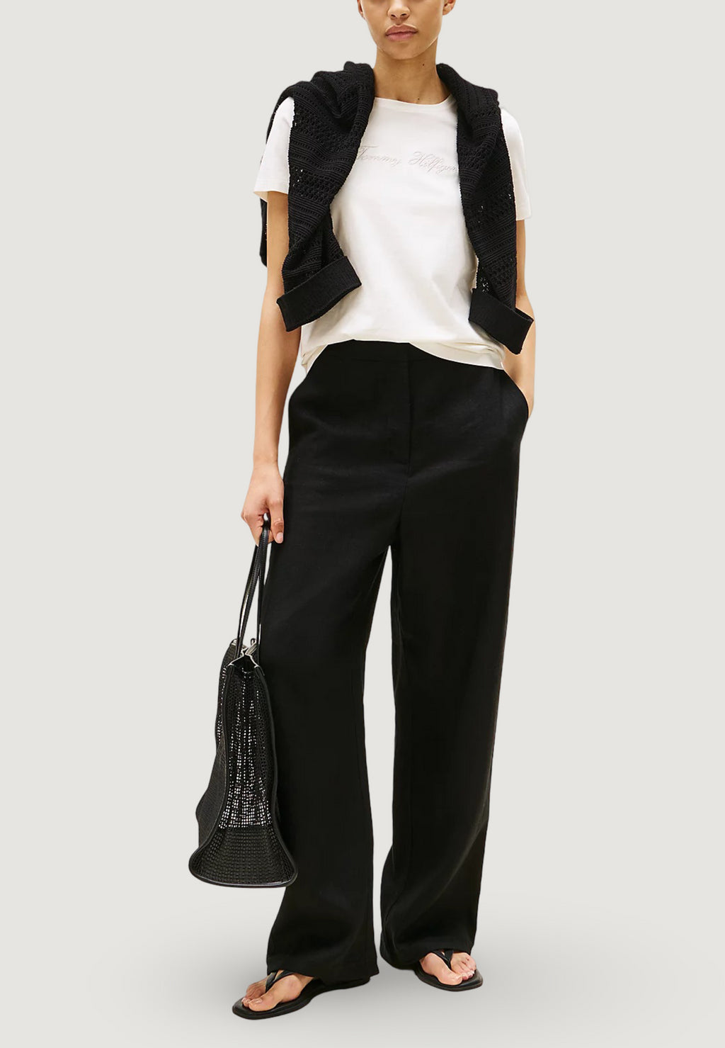 T-shirt Tommy Hilfiger LUREX SCRIPT REG C-N