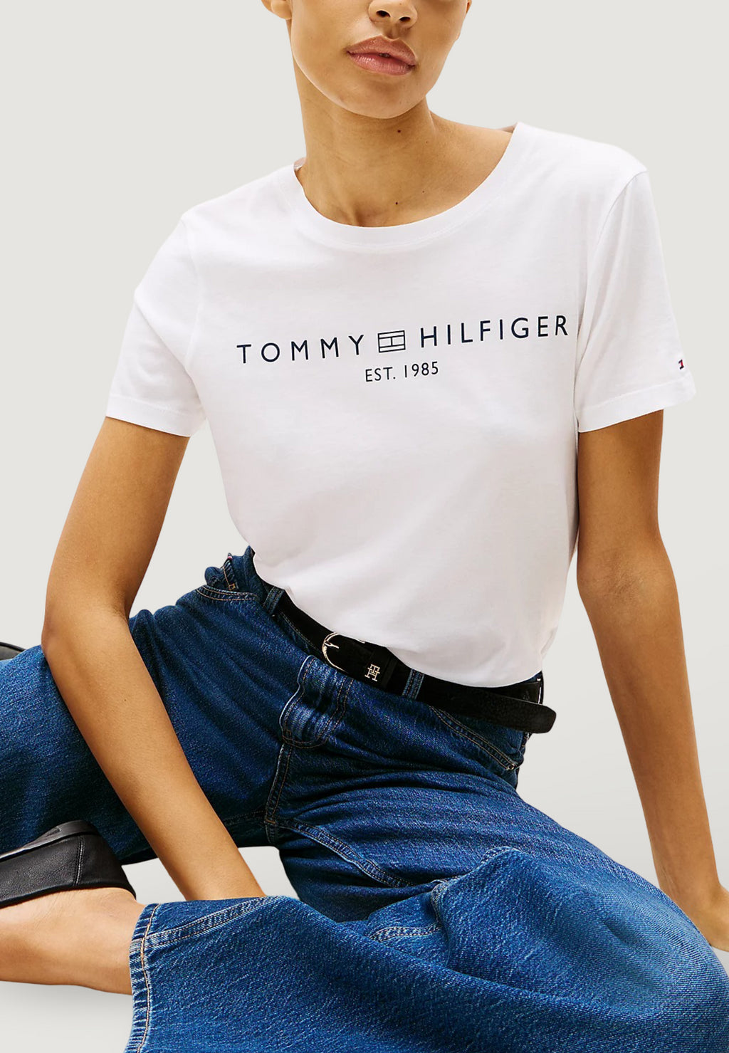 T-shirt Tommy Hilfiger REG CORP LOGO C-NK S