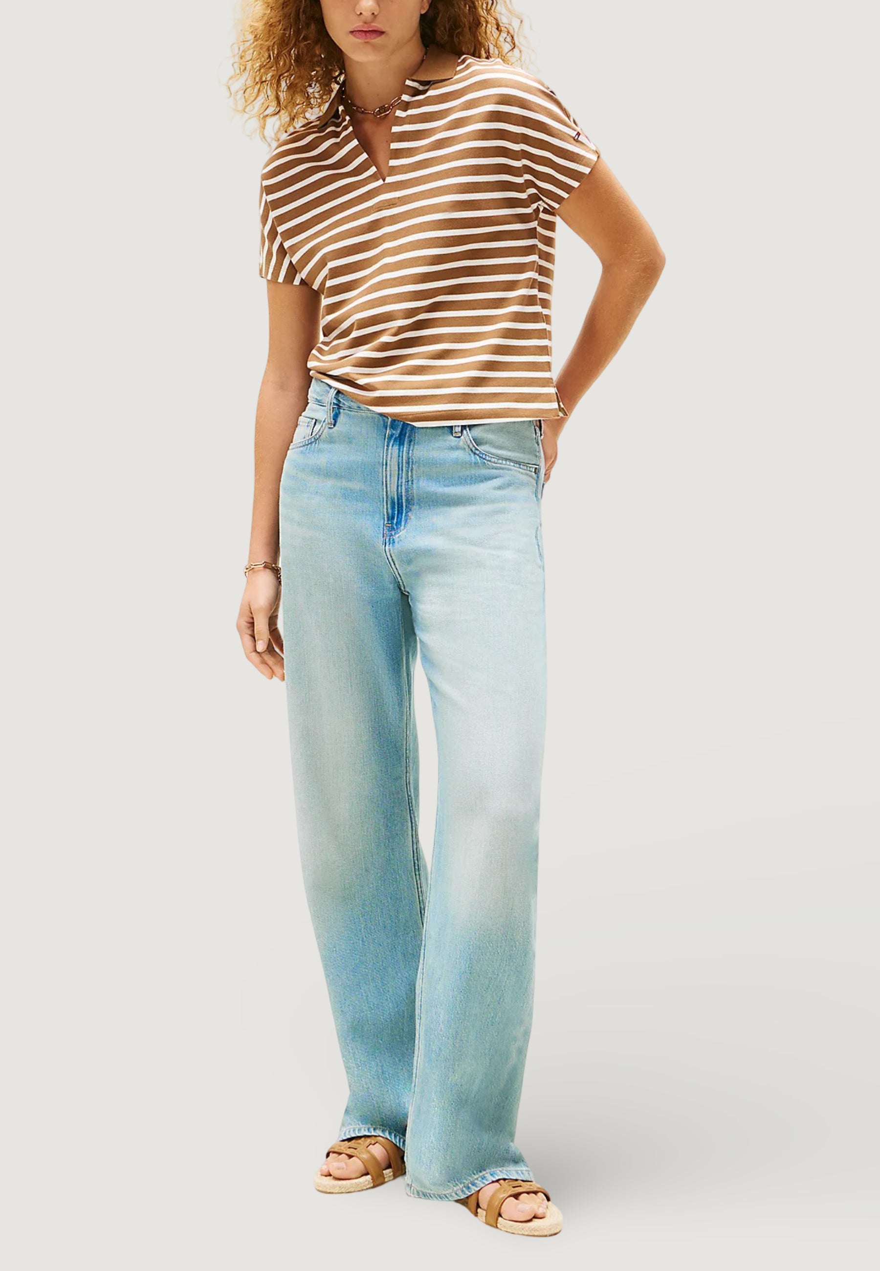 T-shirt Tommy Hilfiger LYOCELL TIPPING OPEN