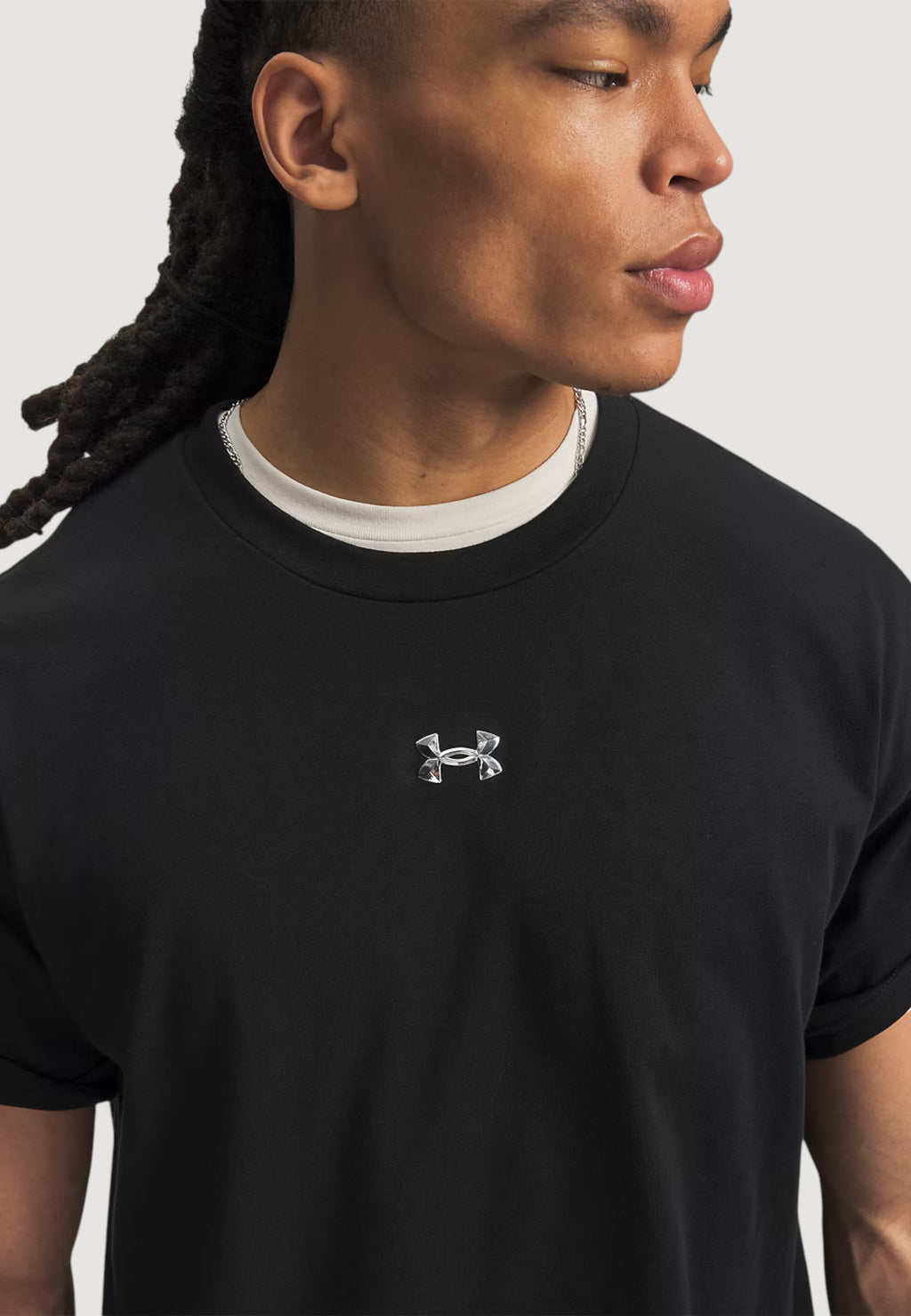 T-shirt Under Armour UA M HWT METAL LOGO SS