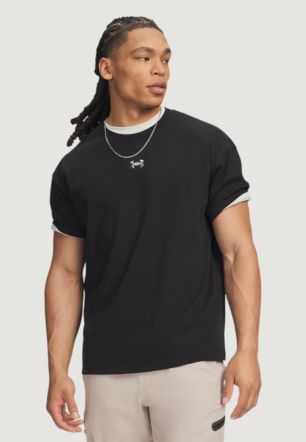 T-shirt Under Armour UA M HWT METAL LOGO SS