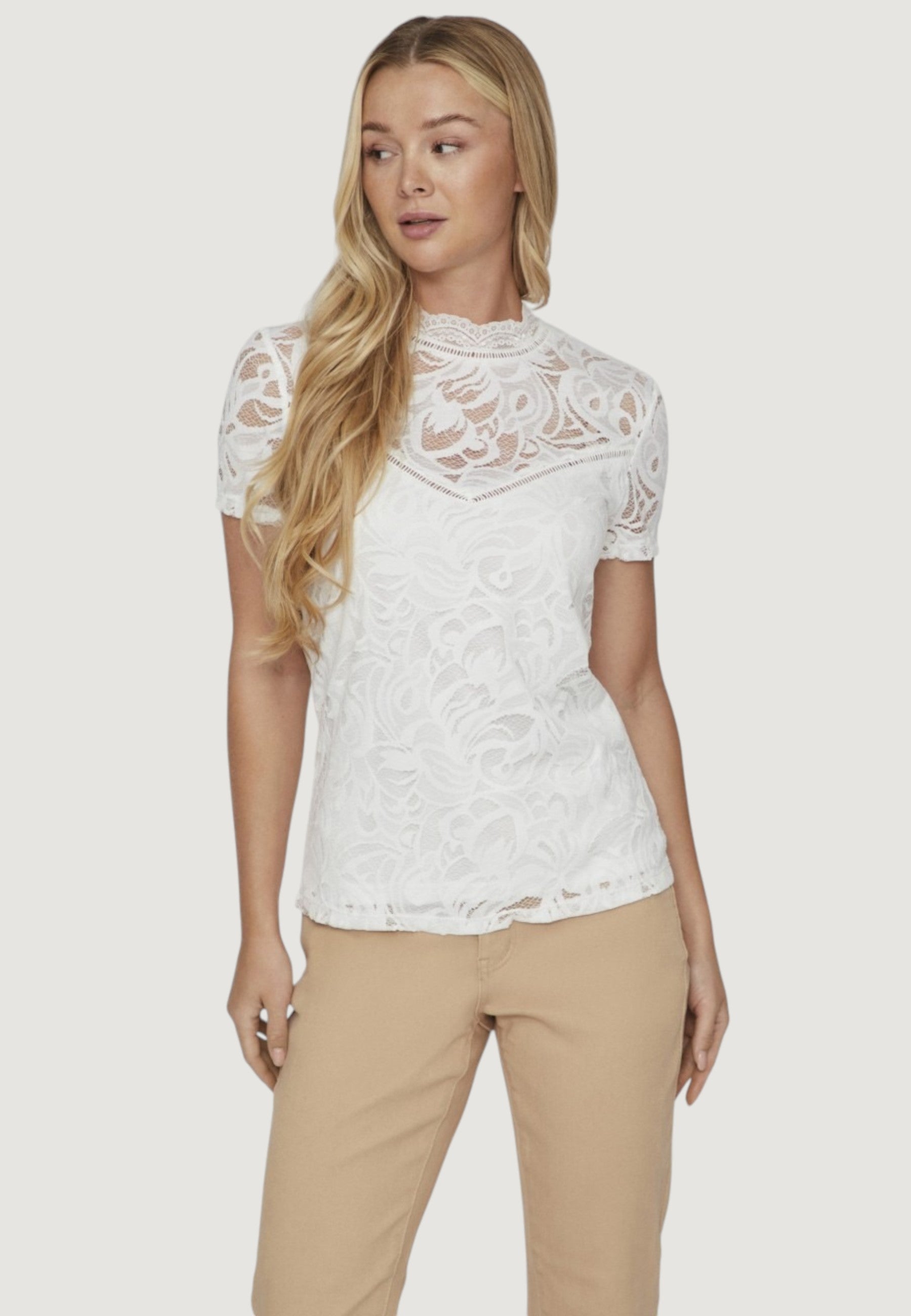 T-shirt Vila Clothes VISTASIA S/S LACE