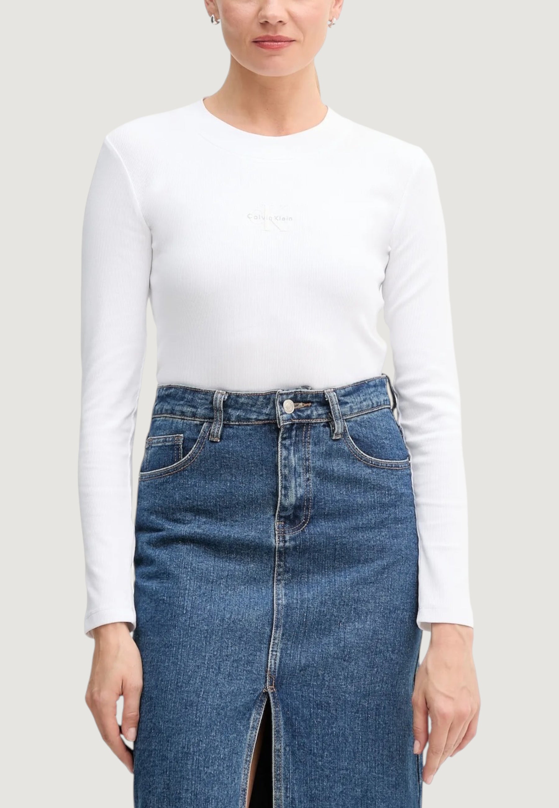 T-shirt Calvin Klein Jeans A- LS MONOGRAM BABY