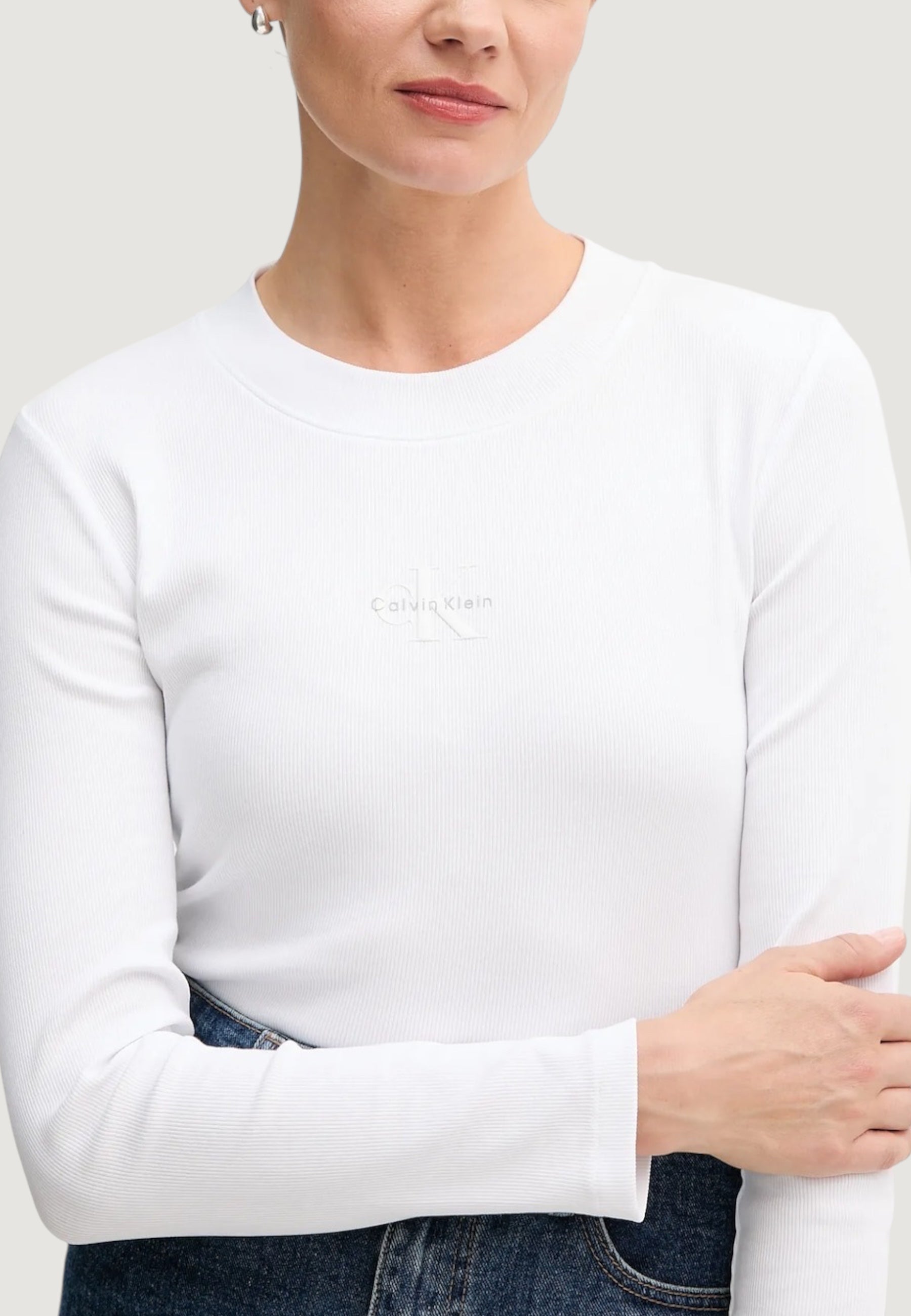 T-shirt manica lunga Calvin Klein Jeans A- LS MONOGRAM BABY