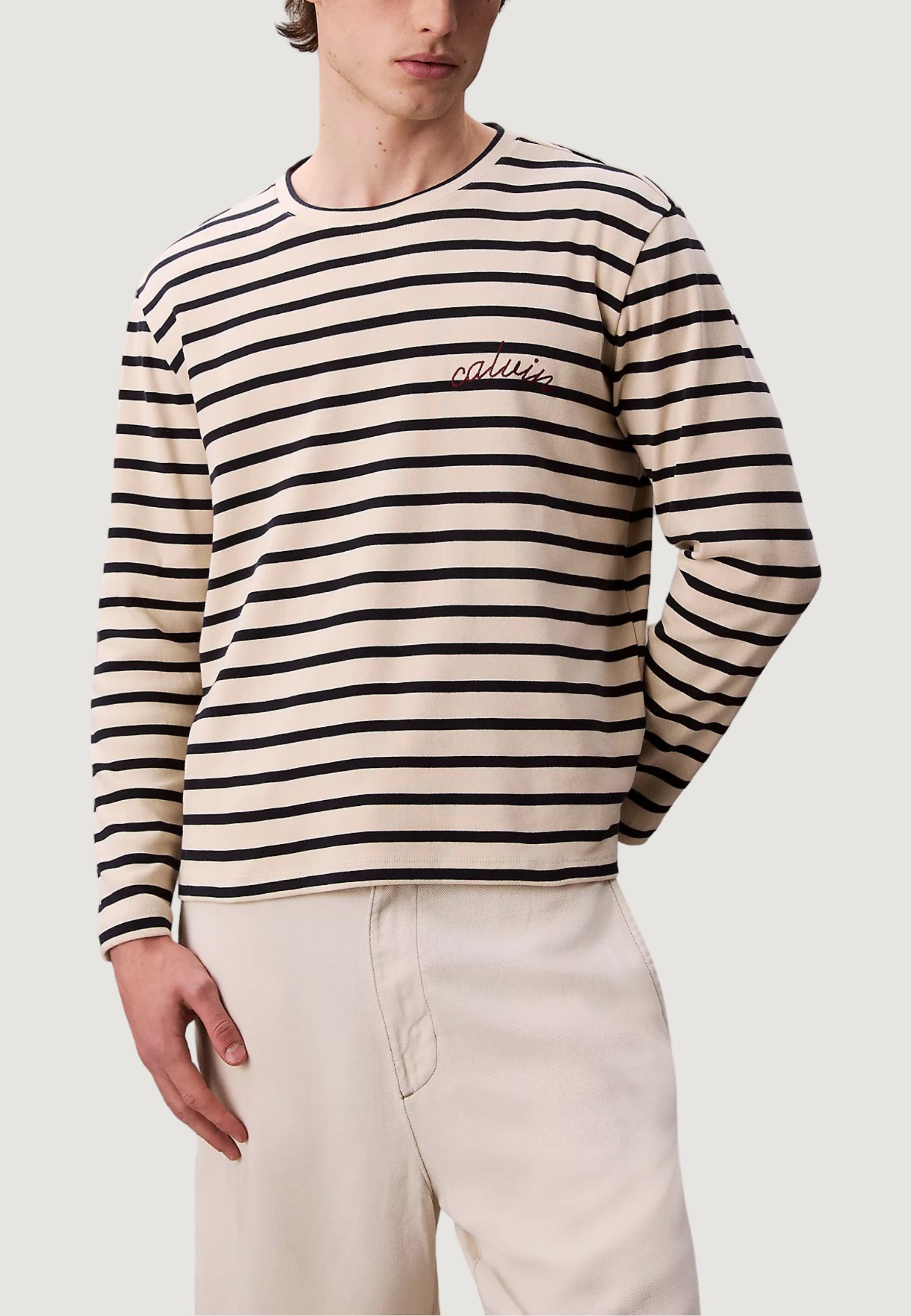 T-shirt Calvin Klein Jeans LS COMPACT RIB STRIP