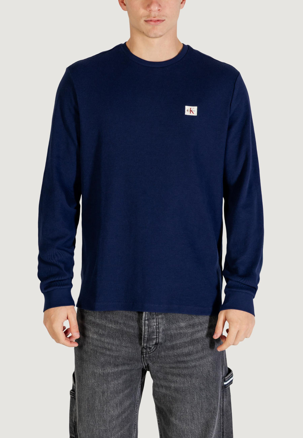T-shirt manica lunga Calvin Klein Jeans LS WAFFLE BADGE CREW