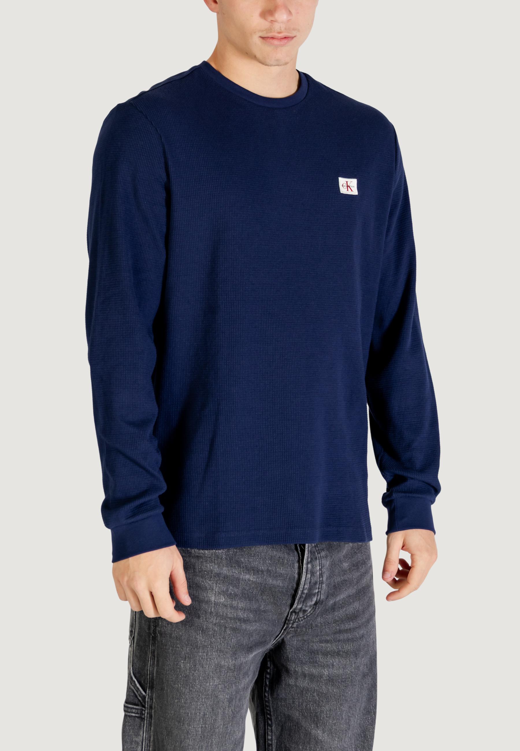 T-shirt manica lunga Calvin Klein Jeans LS WAFFLE BADGE CREW