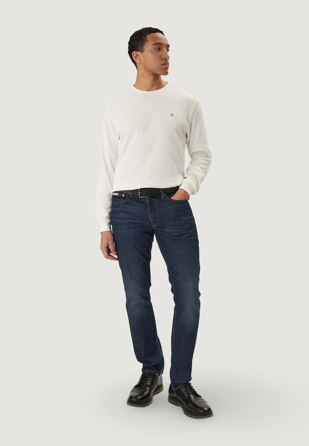 T-shirt manica lunga Calvin Klein Jeans LS WAFFLE BADGE CREW