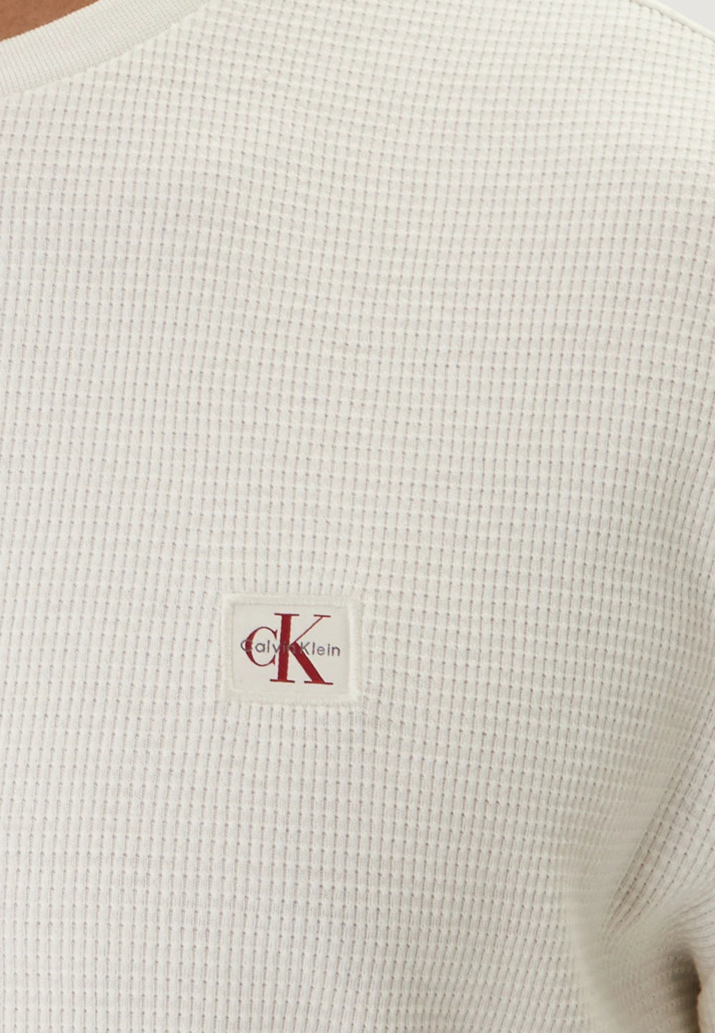 T-shirt manica lunga Calvin Klein Jeans LS WAFFLE BADGE CREW