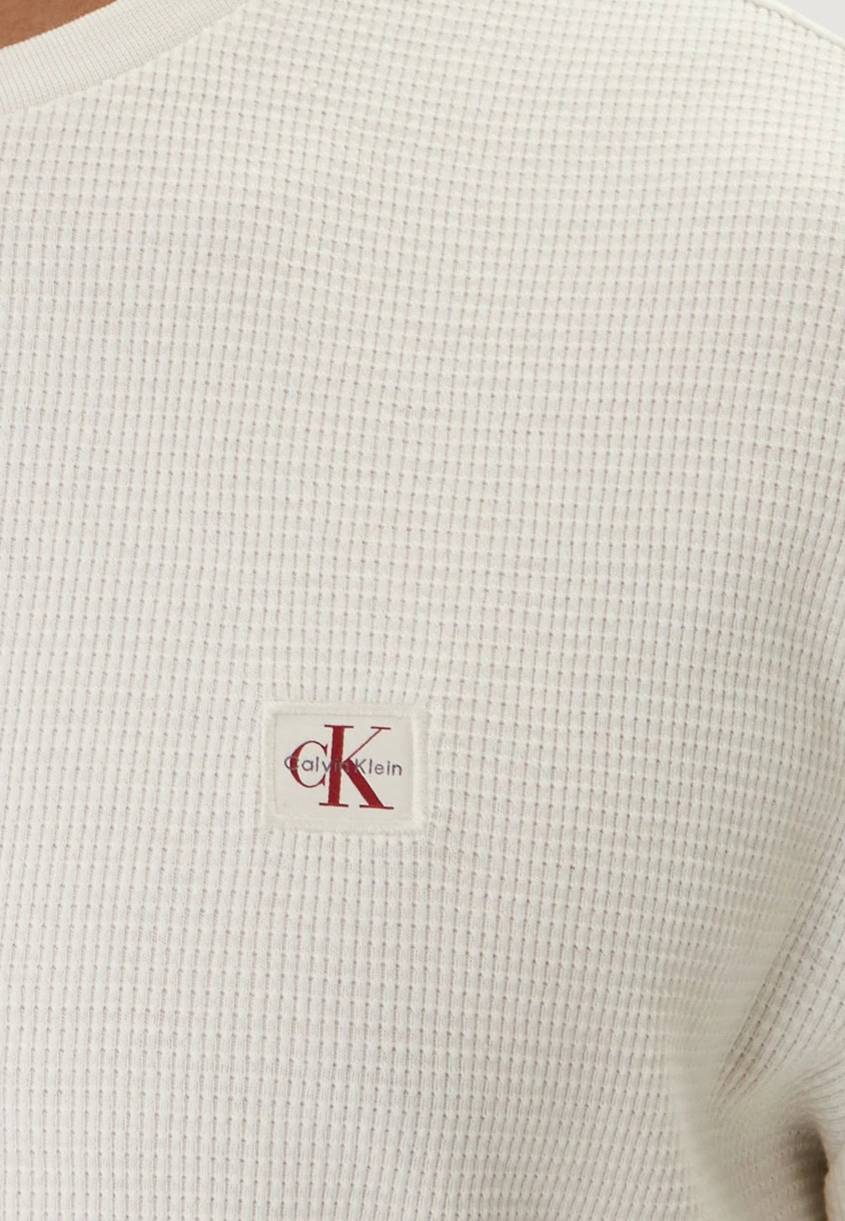 T-shirt manica lunga Calvin Klein Jeans LS WAFFLE BADGE CREW