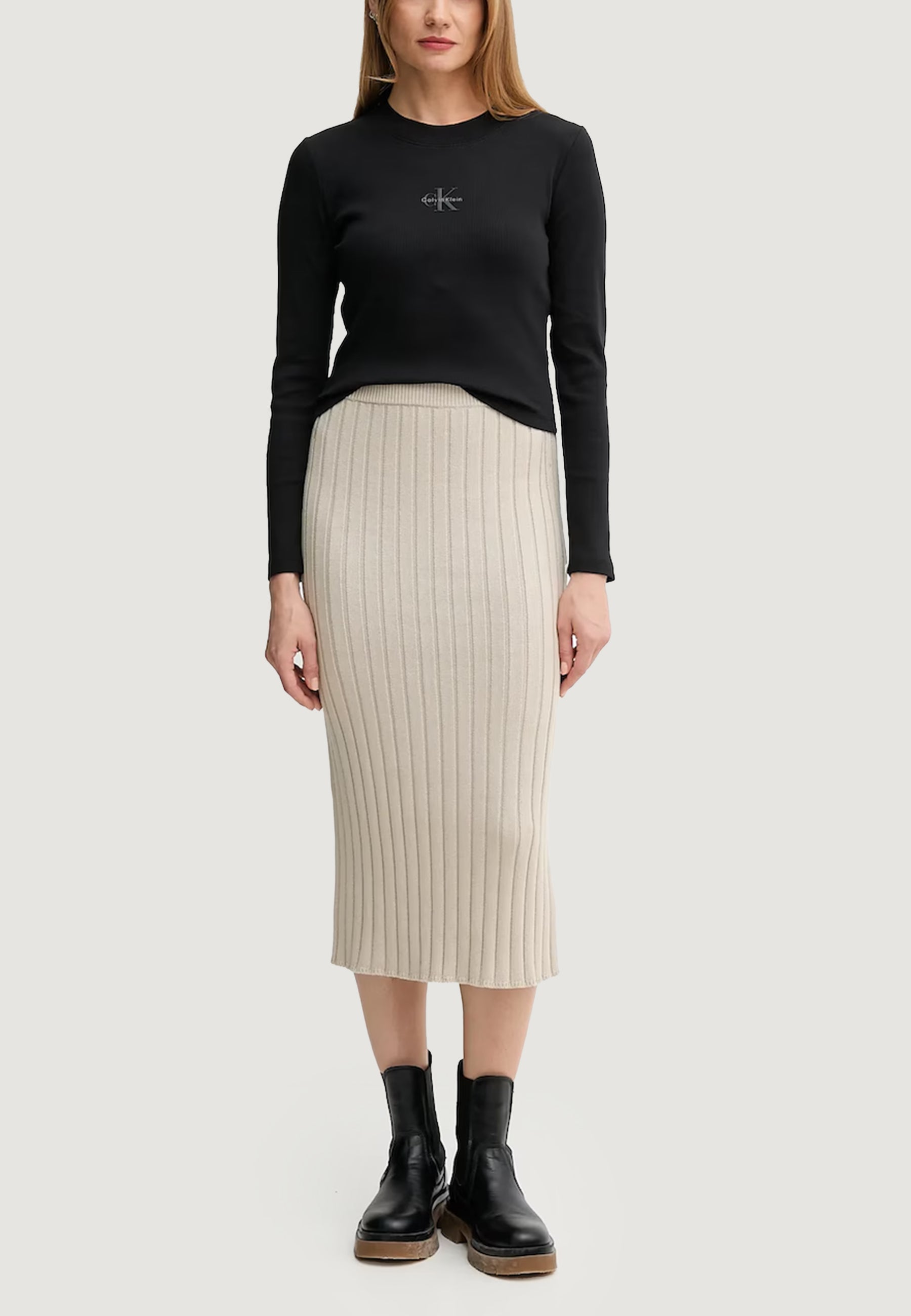 T-shirt Calvin Klein Jeans A- LS MONOGRAM BABY