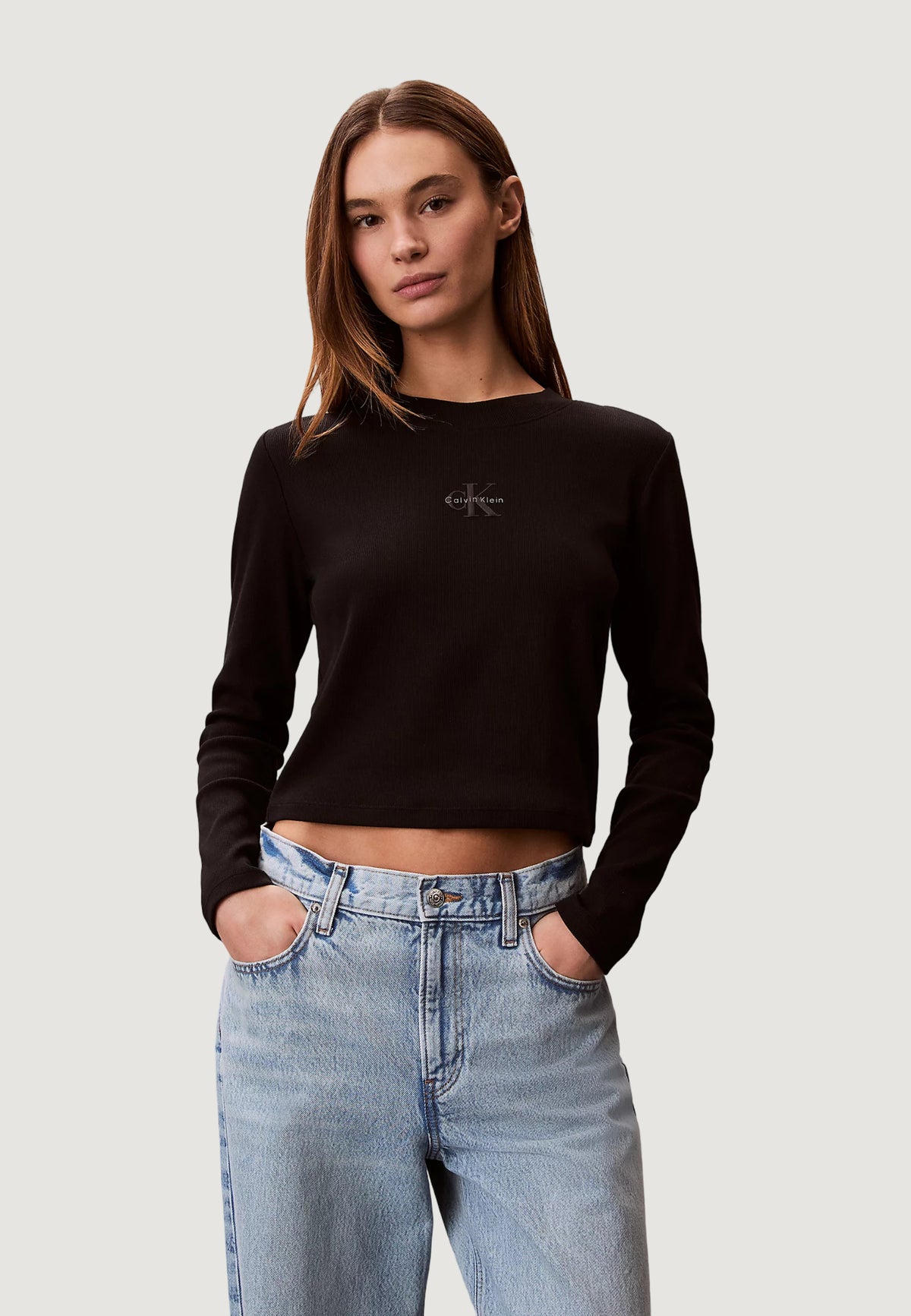 T-shirt manica lunga Calvin Klein Jeans A- LS MONOGRAM BABY
