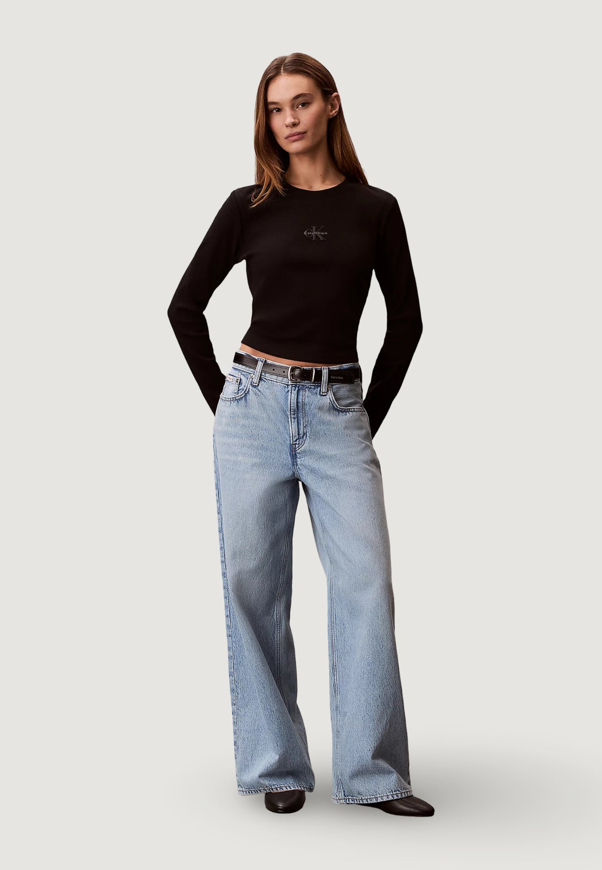 T-shirt Calvin Klein Jeans A- LS MONOGRAM BABY