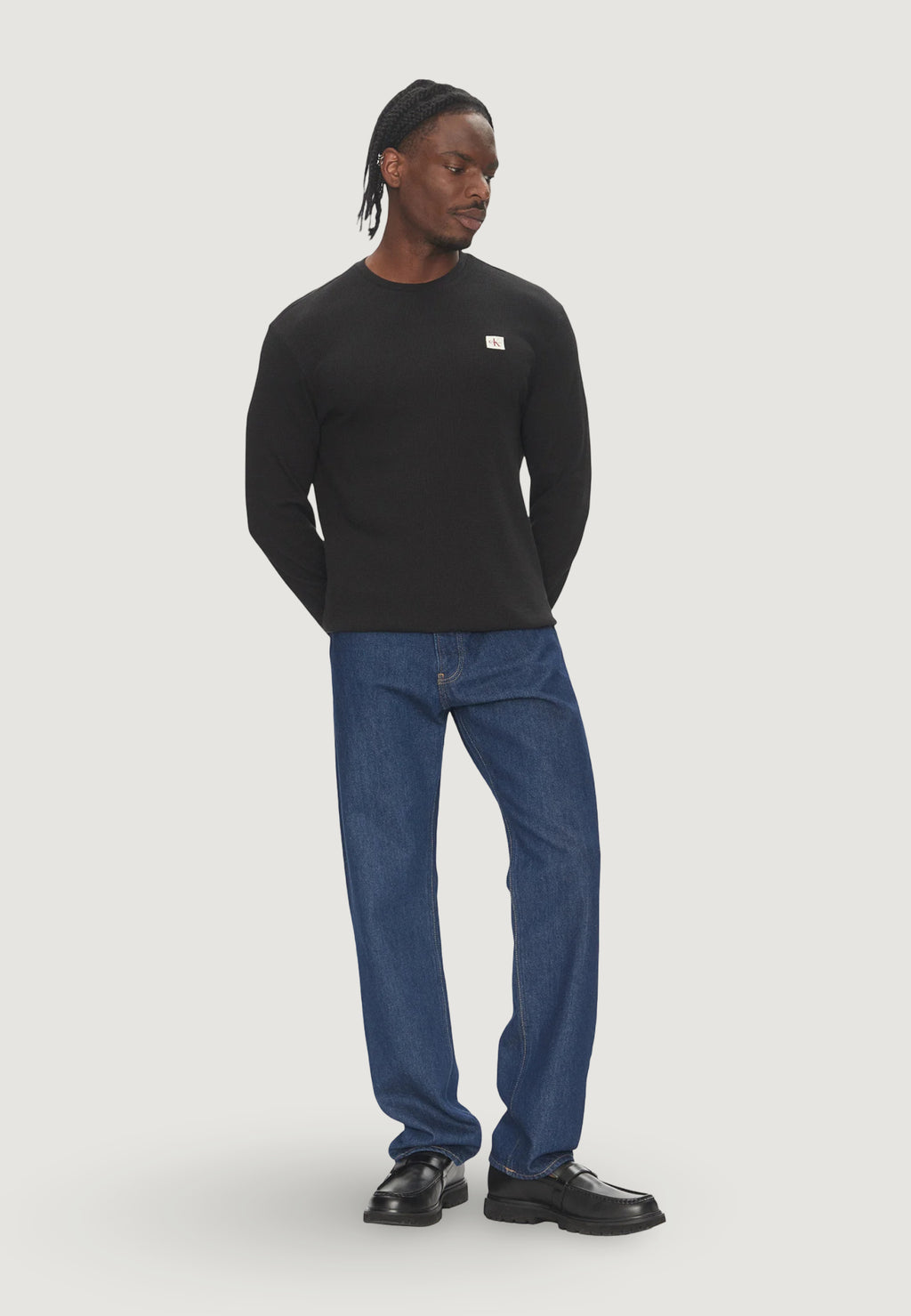 T-shirt manica lunga Calvin Klein Jeans LS WAFFLE BADGE CREW