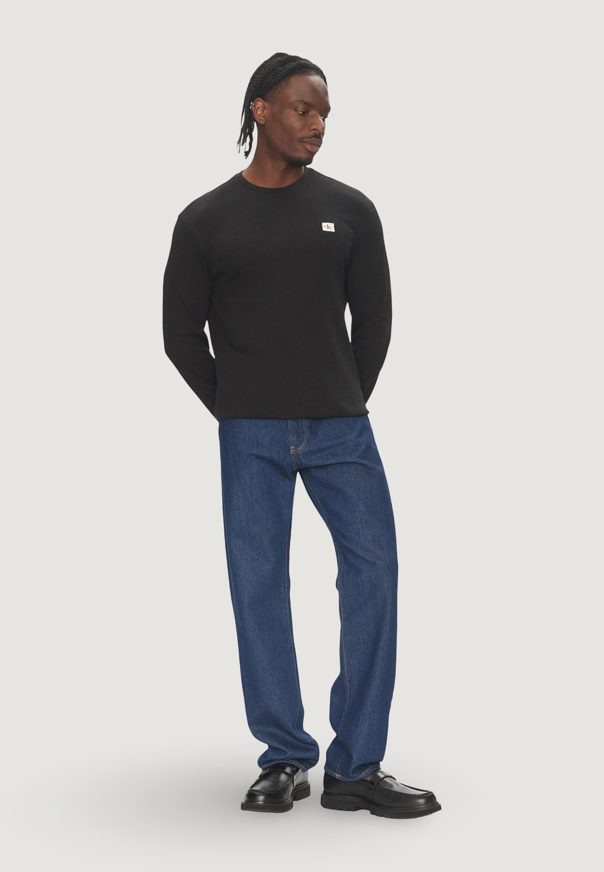T-shirt manica lunga Calvin Klein Jeans LS WAFFLE BADGE CREW