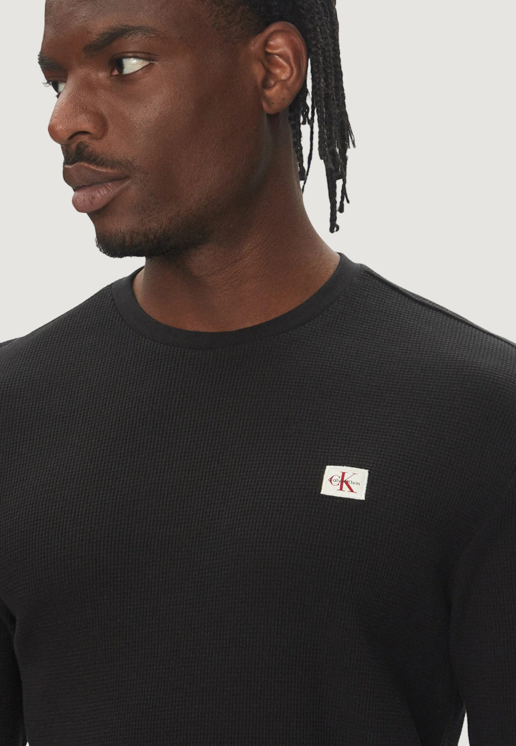 T-shirt manica lunga Calvin Klein Jeans LS WAFFLE BADGE CREW