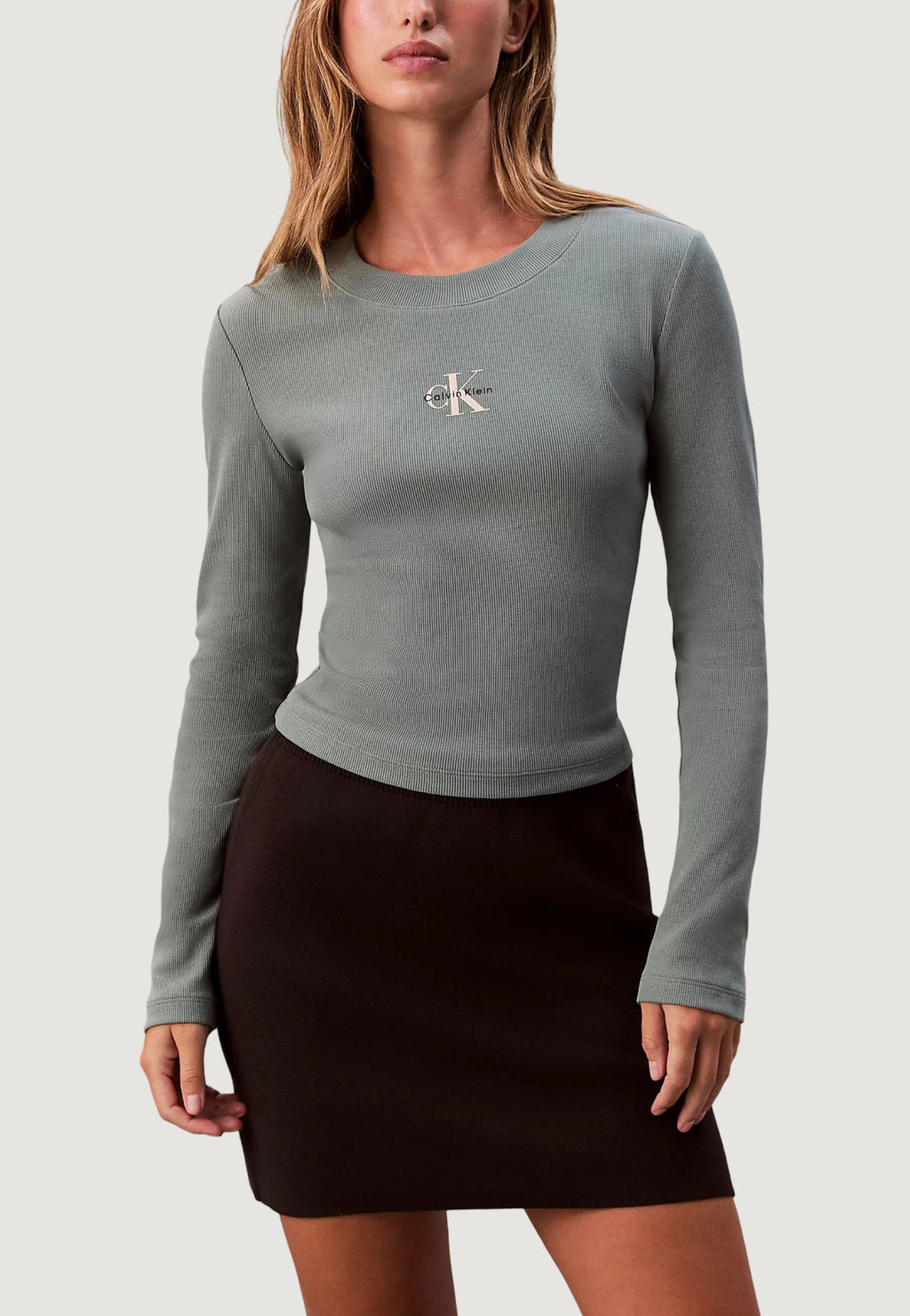 T-shirt manica lunga Calvin Klein Jeans A- LS MONOGRAM BABY