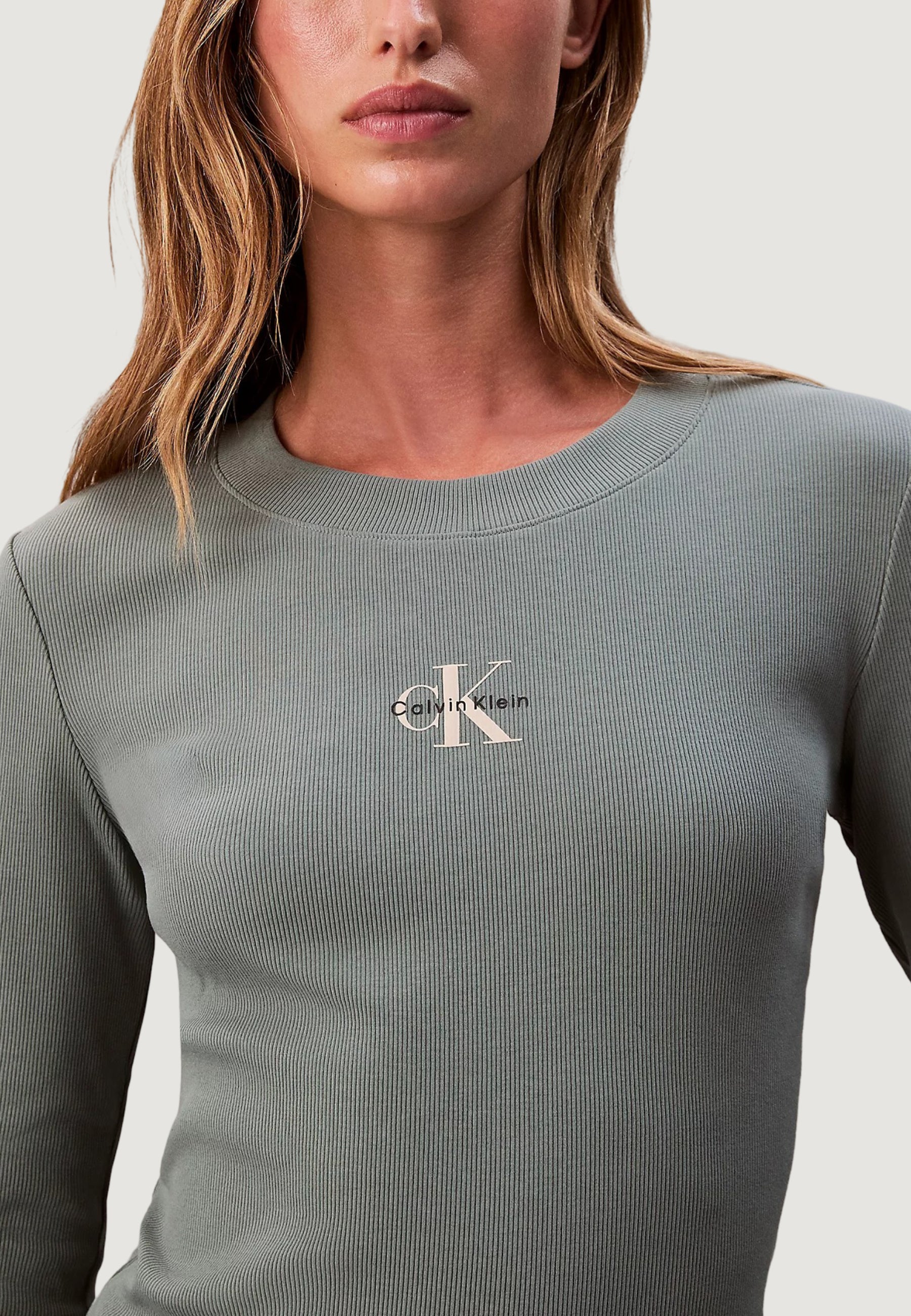 T-shirt manica lunga Calvin Klein Jeans A- LS MONOGRAM BABY