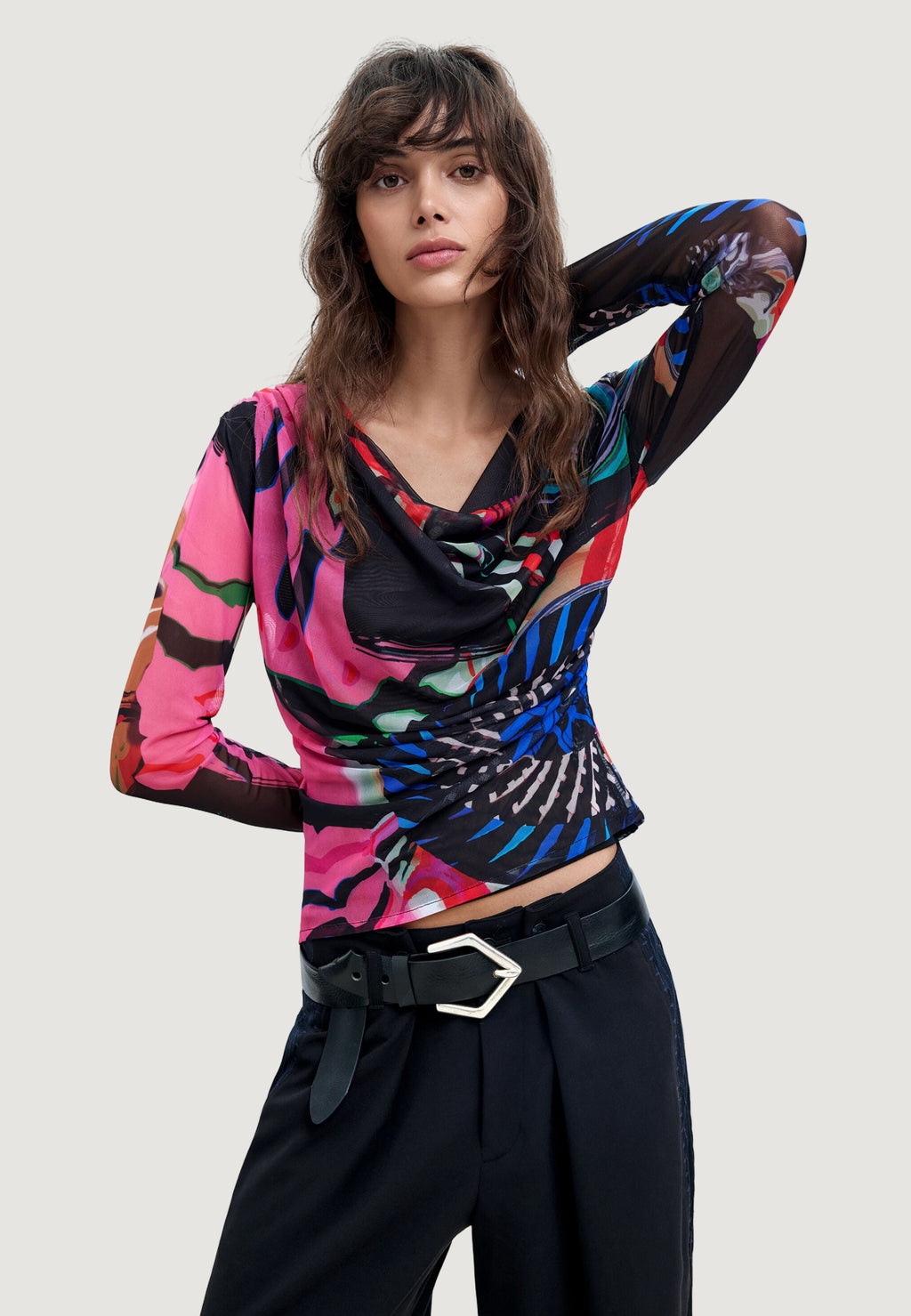 T-shirt manica lunga Desigual TS_GALAXIA_LACROIX
