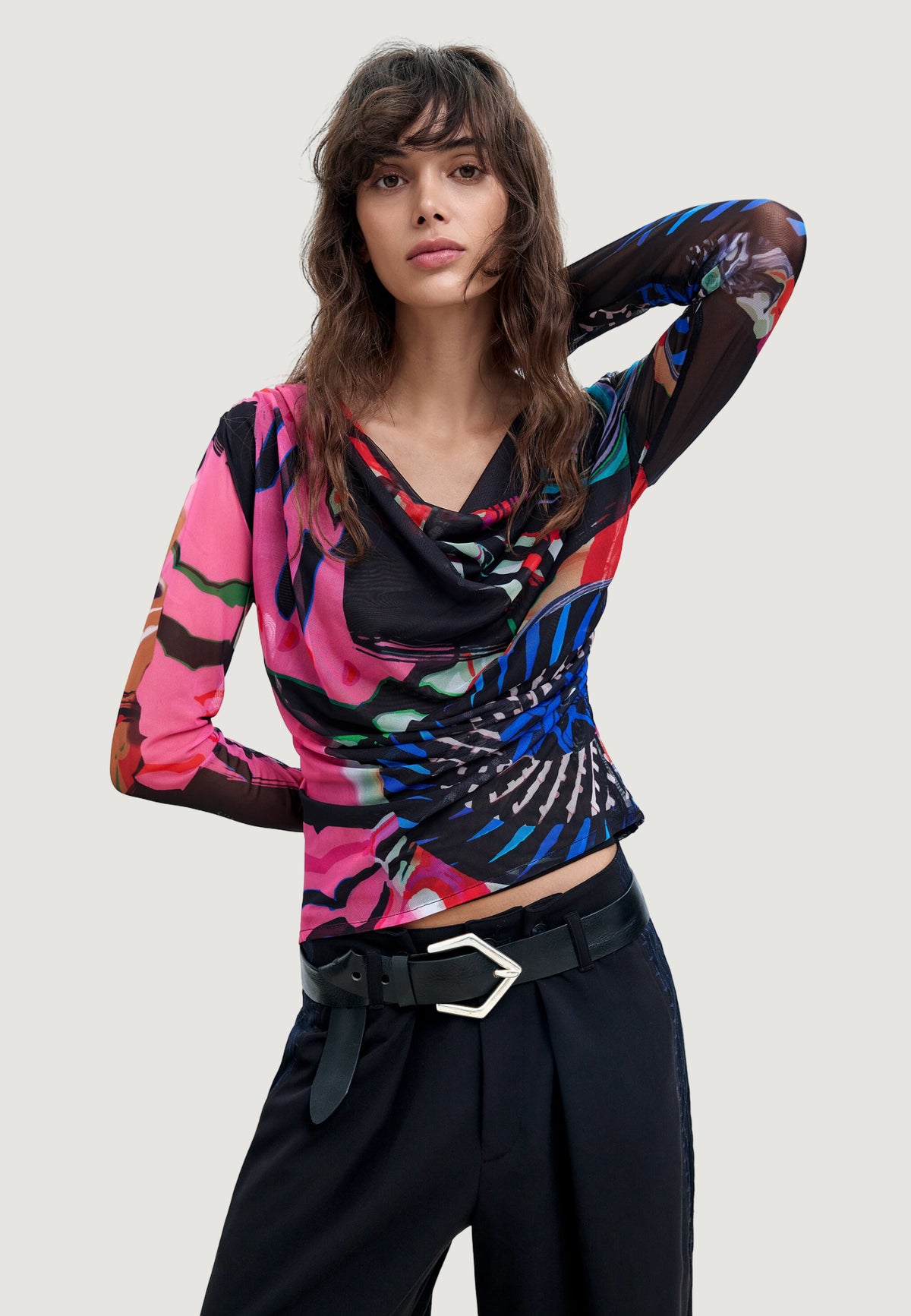 T-shirt manica lunga Desigual TS_GALAXIA_LACROIX