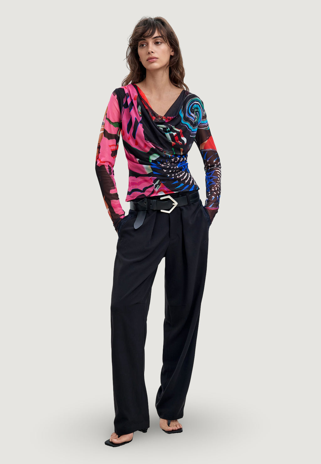 T-shirt manica lunga Desigual TS_GALAXIA_LACROIX