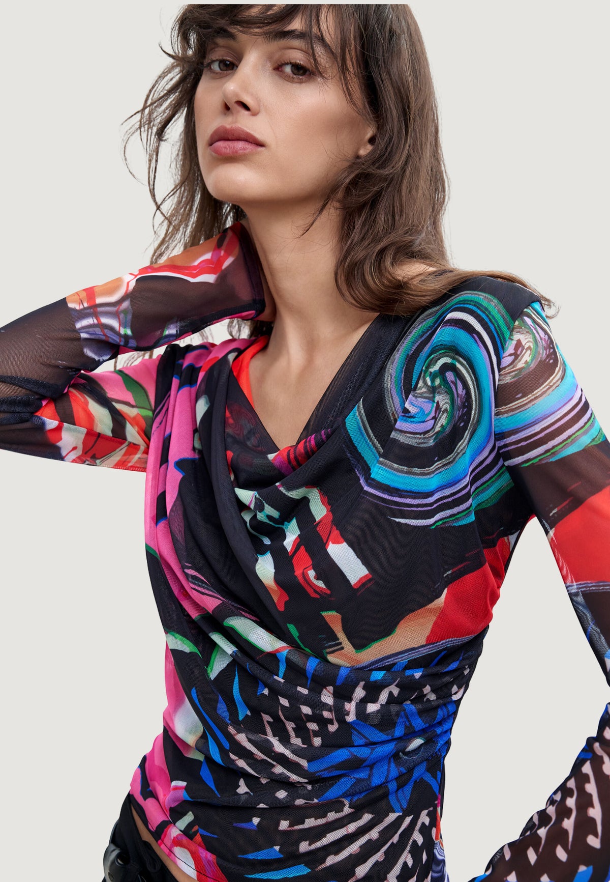 T-shirt manica lunga Desigual TS_GALAXIA_LACROIX