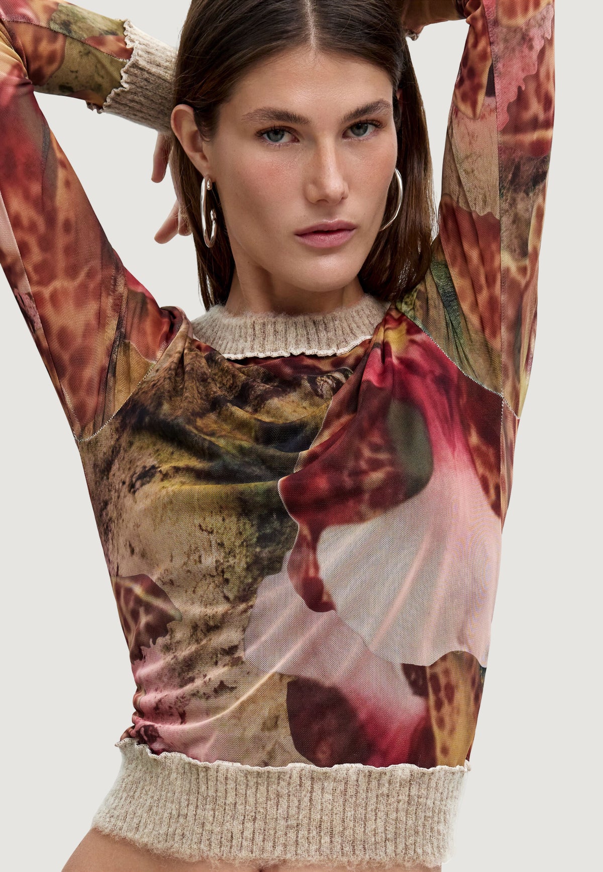 T-shirt Desigual TS_ORCHIDS_LACROIX