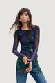 T-shirt manica lunga Desigual TS_DOTS LEAF_LACROIX