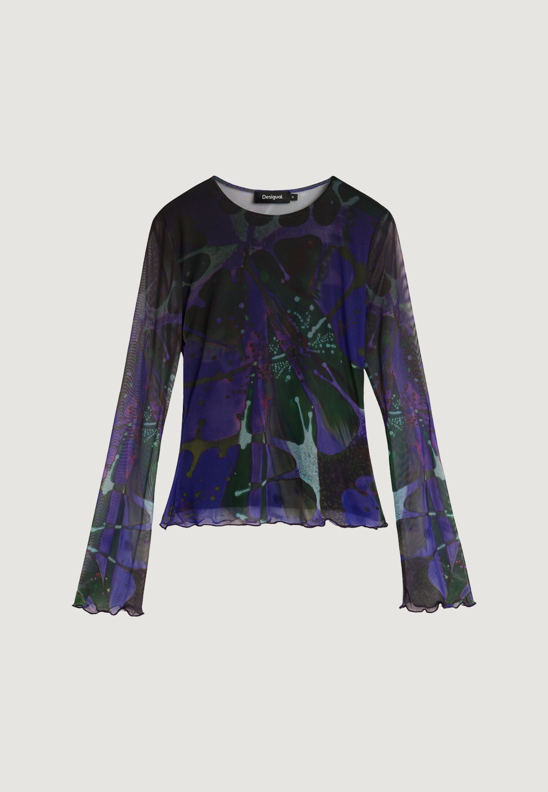 T-shirt manica lunga Desigual TS_DOTS LEAF_LACROIX