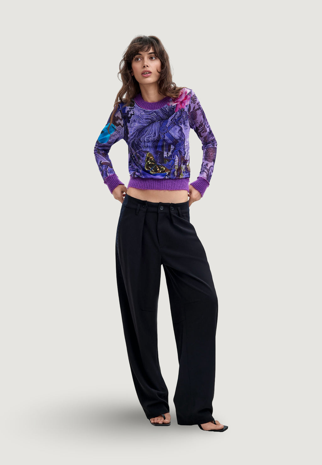 T-shirt manica lunga Desigual TS_HORSE_LACROIX