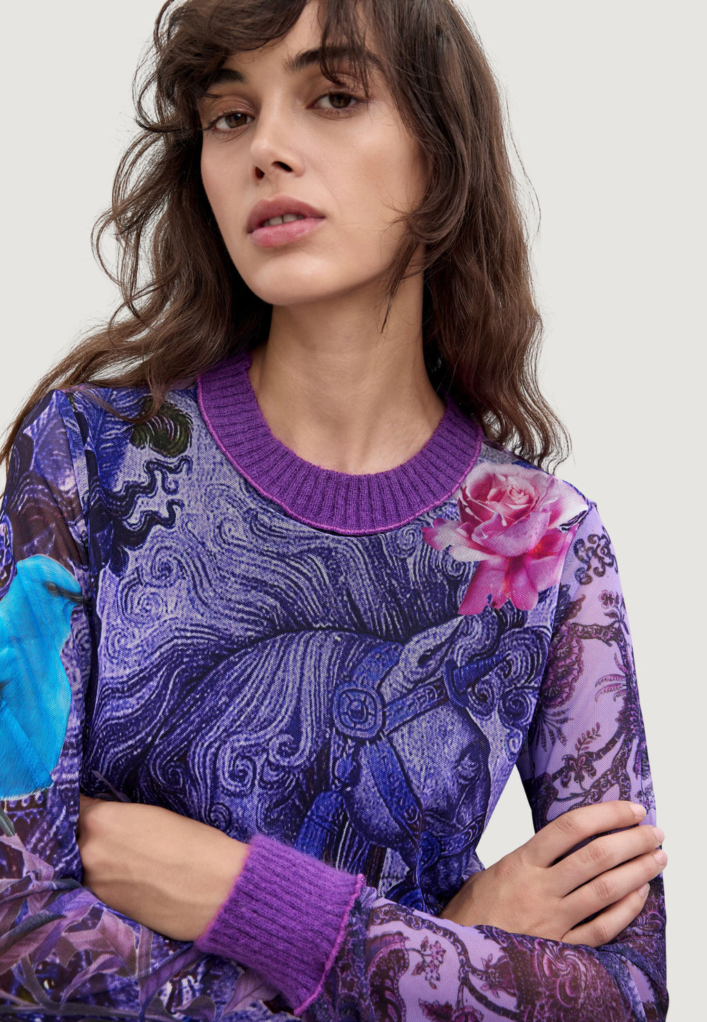 T-shirt manica lunga Desigual TS_HORSE_LACROIX