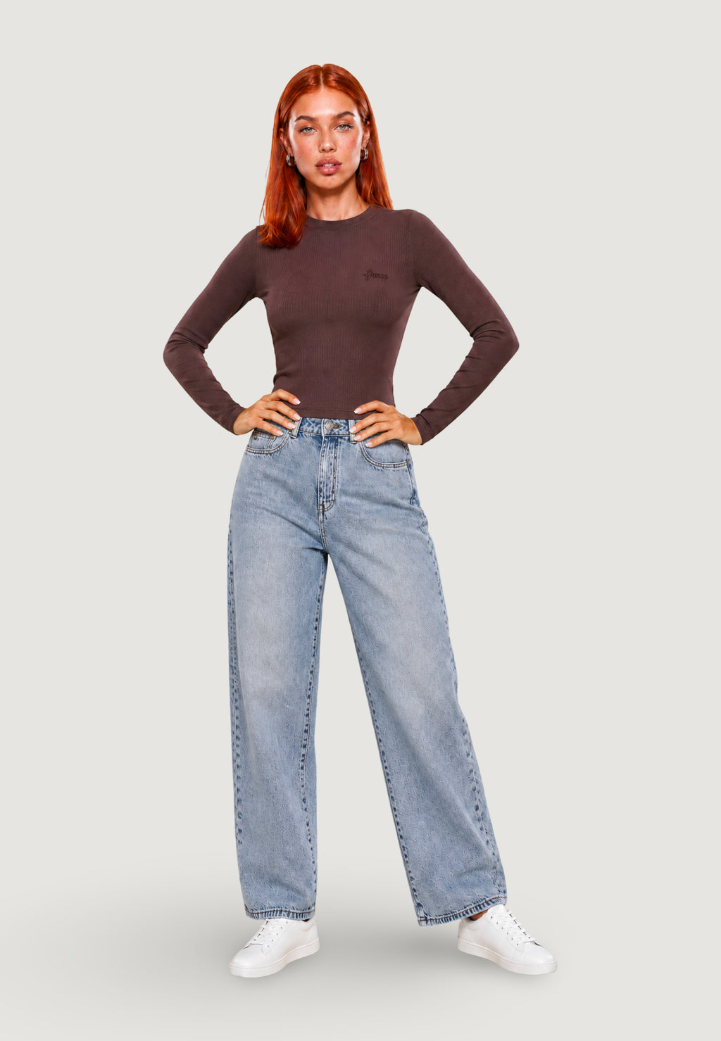 T-shirt manica lunga Guess Active CHARA LONG SLEEVE KN
