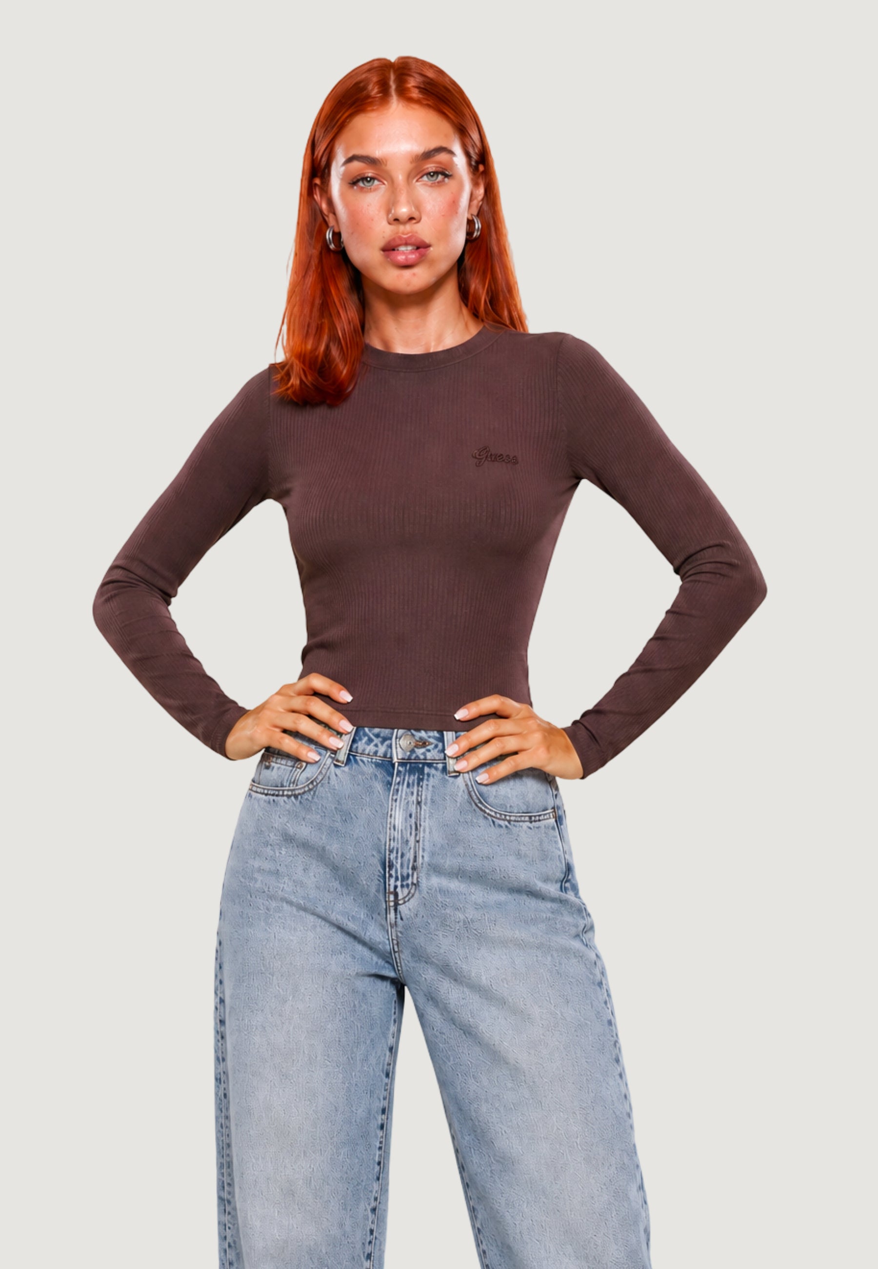 T-shirt manica lunga Guess Active CHARA LONG SLEEVE KN
