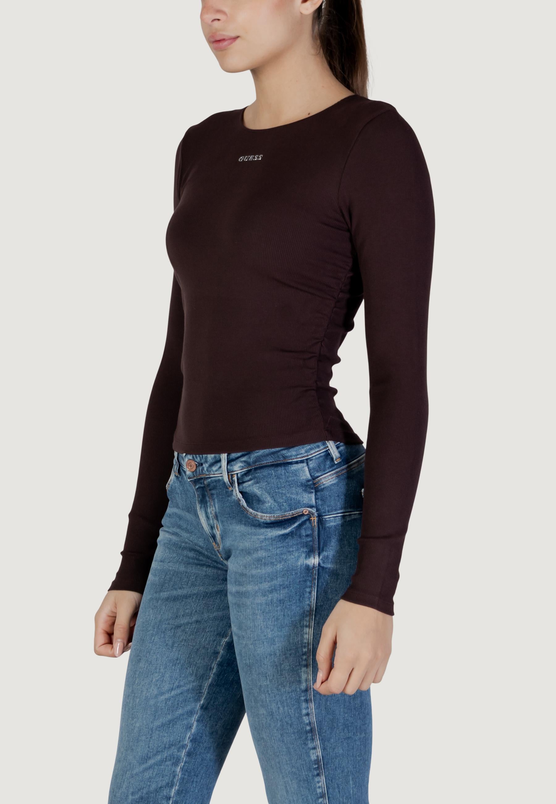 T-shirt manica lunga Guess Active NAT RIB LS TOP