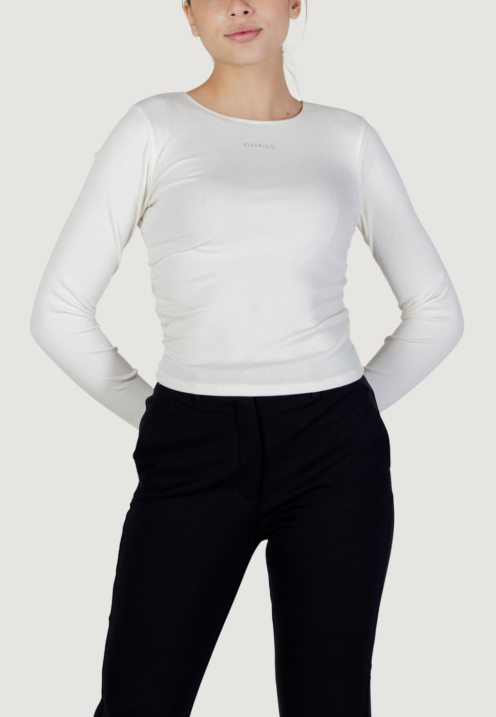 T-shirt manica lunga Guess Active NAT RIB LS TOP