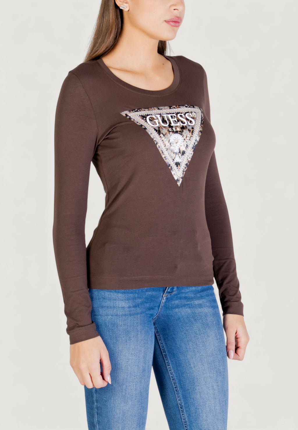 T-shirt Guess LS CN LEO TRIANGLE TEE