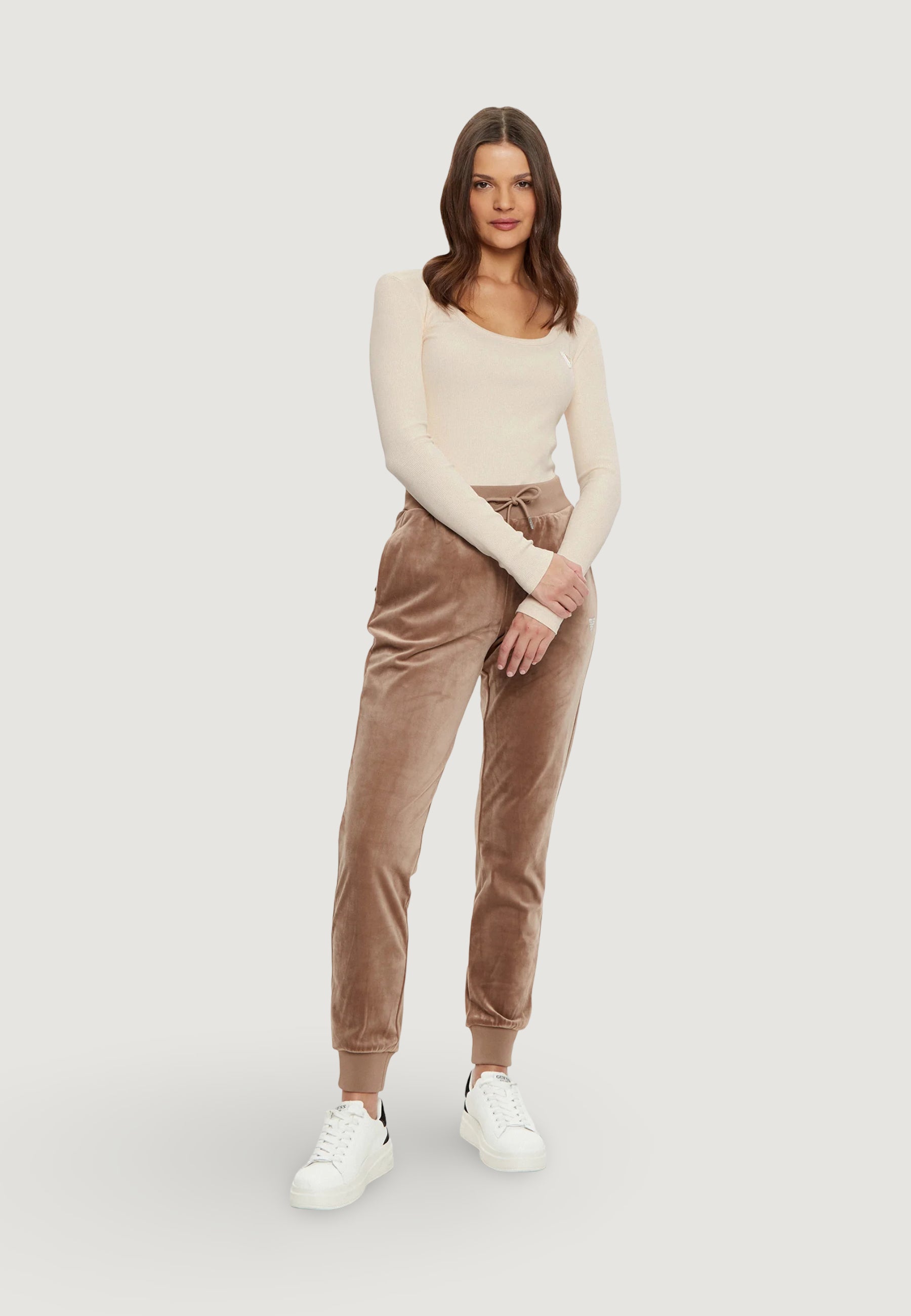 T-shirt manica lunga Guess COLETTE LS RIB TOP