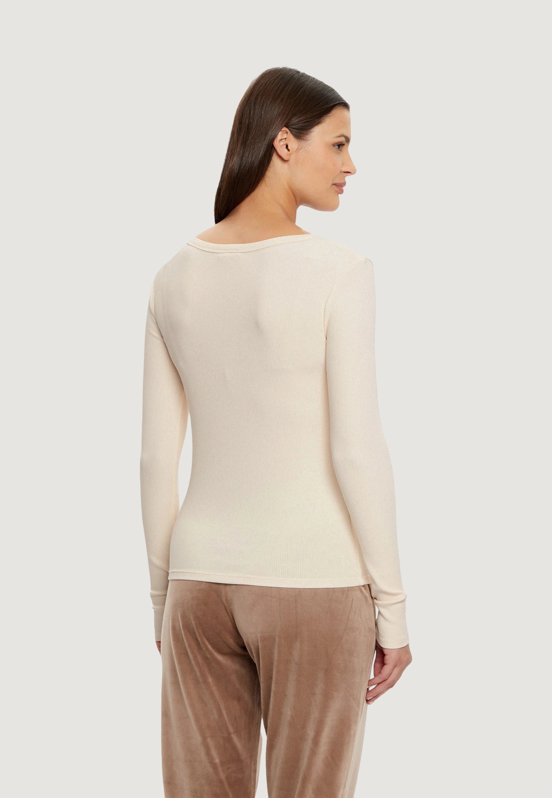 T-shirt manica lunga Guess COLETTE LS RIB TOP