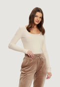 T-shirt manica lunga Guess COLETTE LS RIB TOP