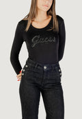 T-shirt manica lunga Guess CN LS EMBRO SCRIPT LOGO TEE