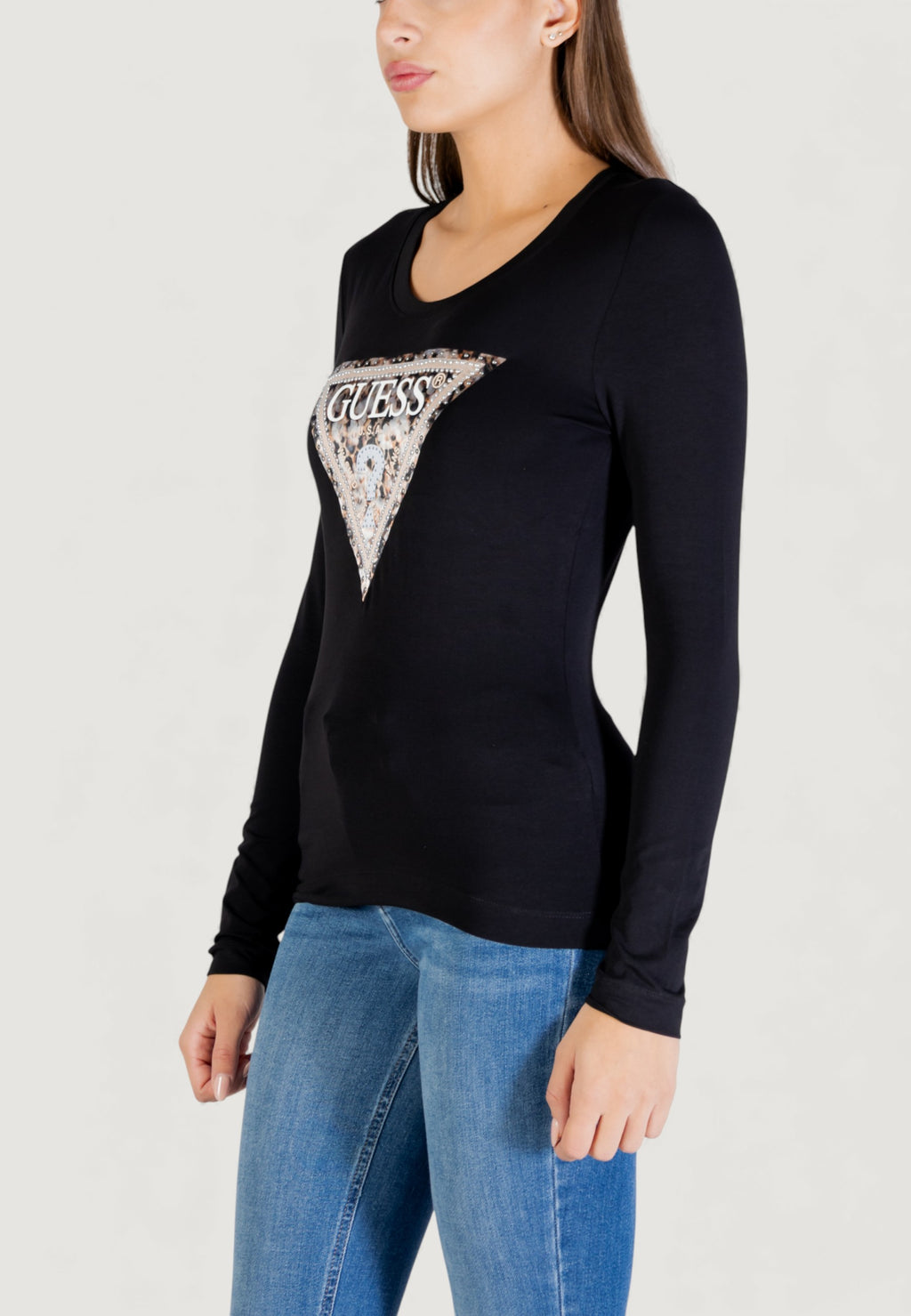 T-shirt Guess LS CN LEO TRIANGLE TEE