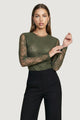 T-shirt manica lunga I am Top Pizzo