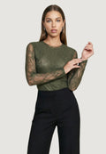 T-shirt manica lunga I am Top Pizzo