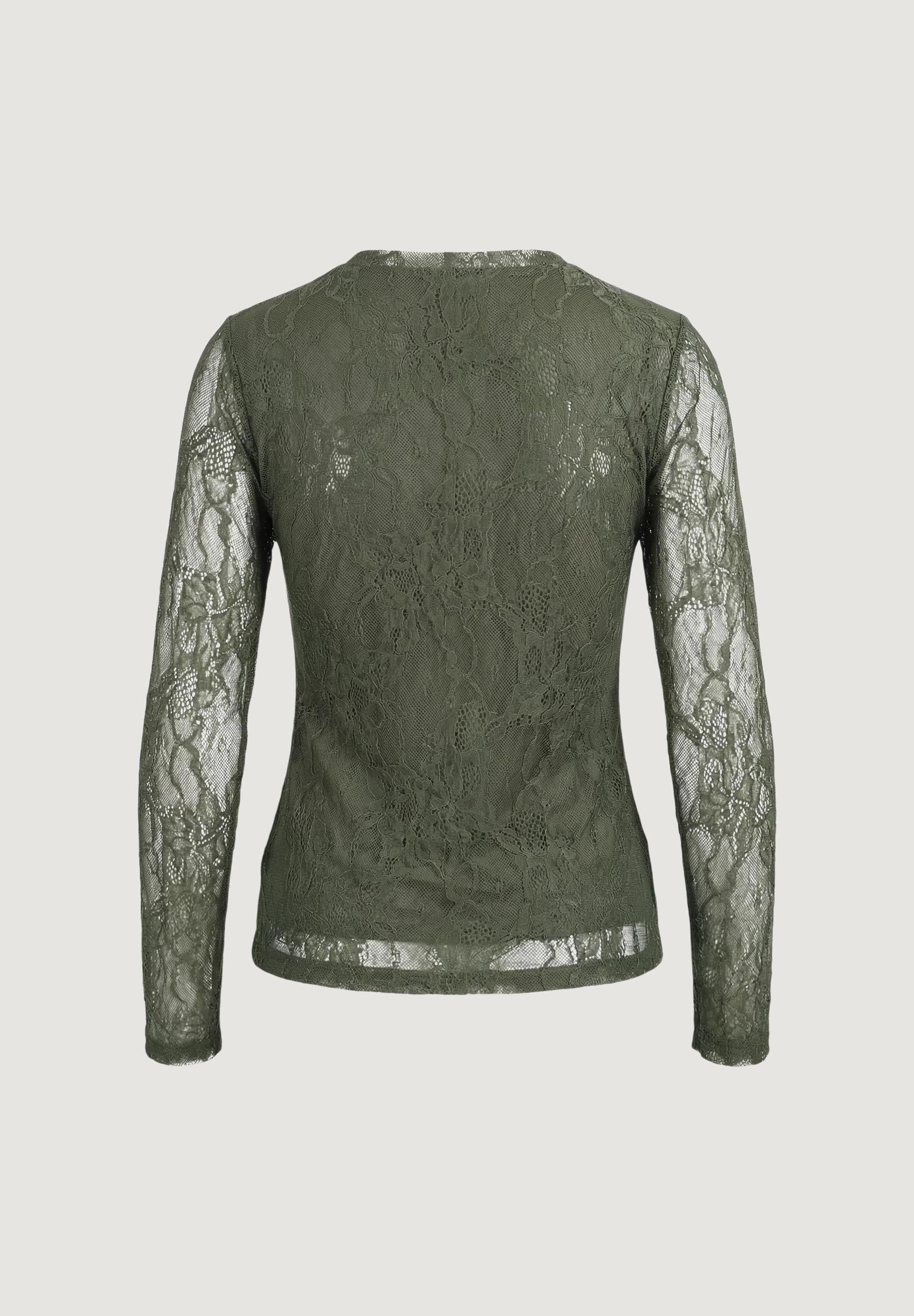 T-shirt manica lunga I am Top Pizzo