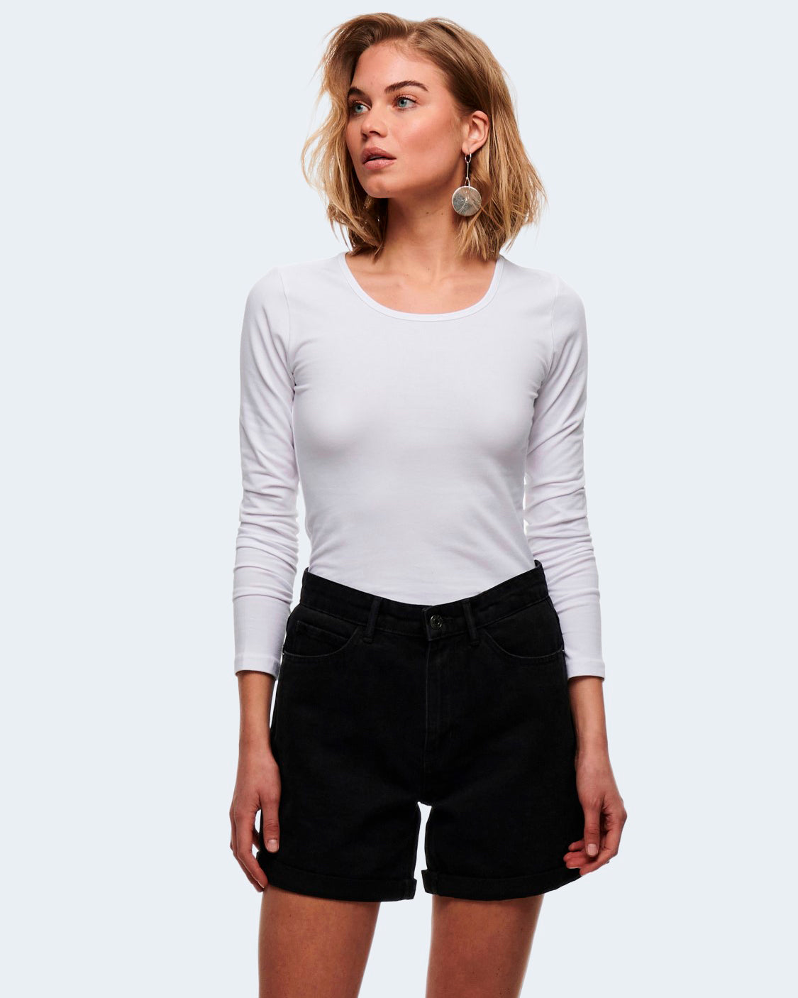 T-shirt manica lunga Only LIVE LOVE L/S O-NECK TOP NOOS JRS