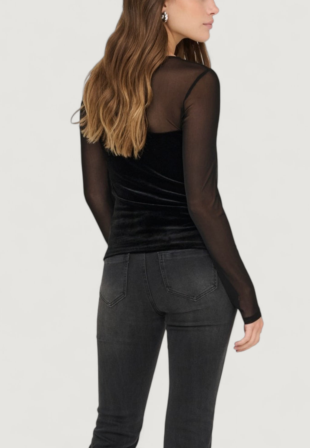 T-shirt Only Onlsmooth L/S Mesh Mix Top Box Jrs