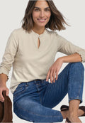 T-shirt Street One LTD QR frill neck basic shirt