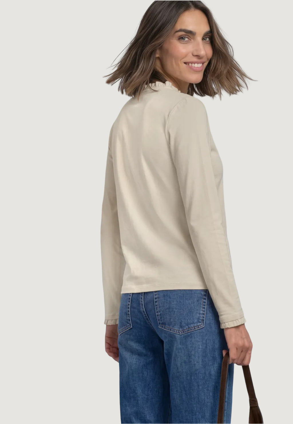 T-shirt Street One LTD QR frill neck basic shirt