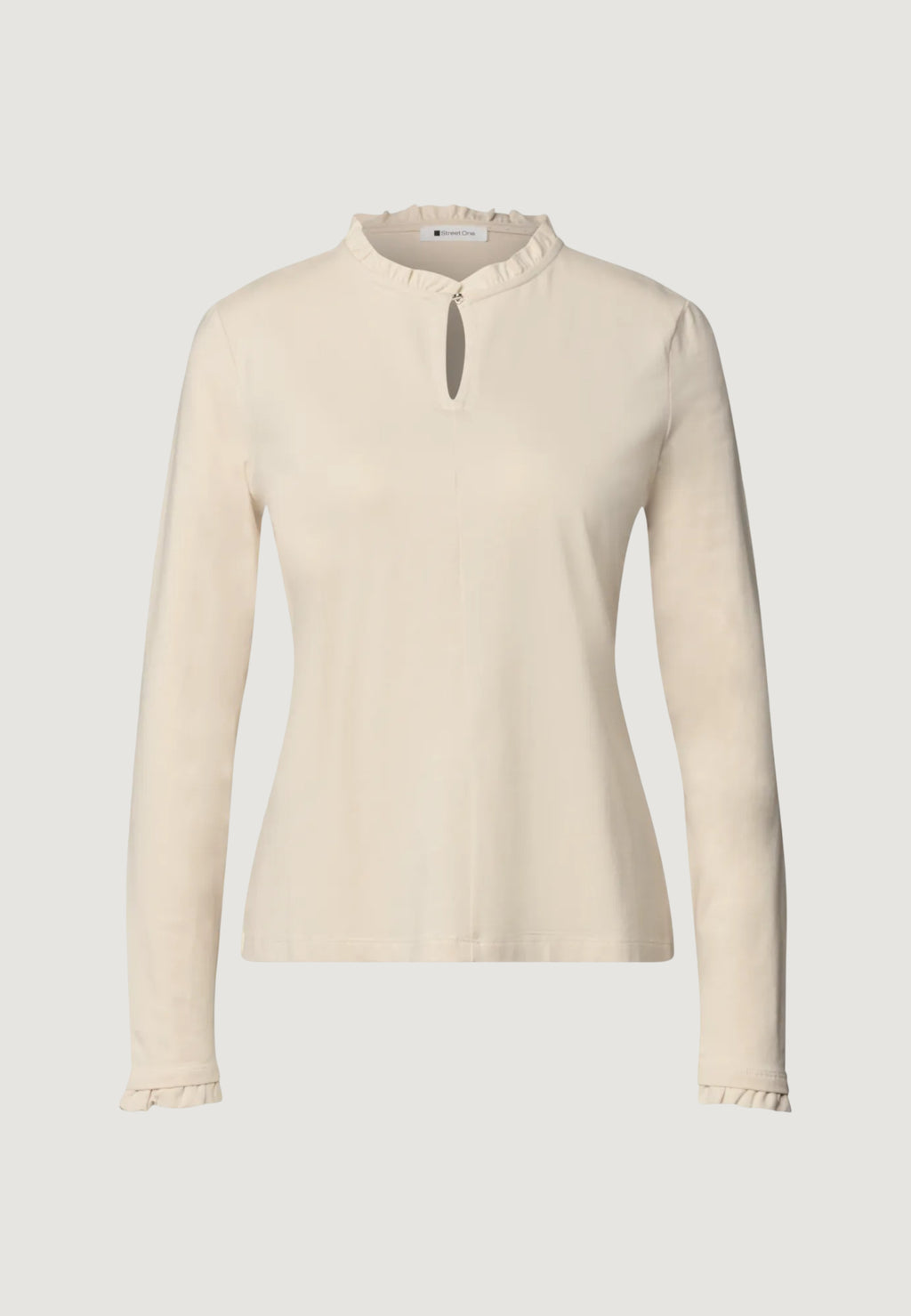 T-shirt Street One LTD QR frill neck basic shirt